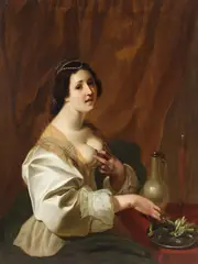 Augustin Stom, Sitzende vor einer Platte mit Artischocken, 1650, Oil on canvas