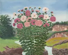 André Bauchant, Paysage Visionaire, 1946, Oil on canvas