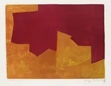 Composition lie-de-vin et orange by Serge Poliakoff, 1963, Lithograph in colours, sold Apr 2009