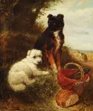 Henriëtte Ronner-Knip, Zwei Hunde