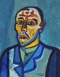 Josef Scharl, Mann in blauer Jacke