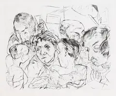 Gesellschaft by Max Beckmann, 1915, Drypoint, sold Apr 2009