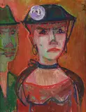 Karoline Wittmann, Dame in Herrenbegleitung, 1962, Oil