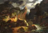 Jean-Charles-Joseph Rémond, Zugeschrieben - Gewitterlandschaft, Oil