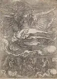 Albrecht Durer, Das Schweißtuch, von einem Engel gehalten, 1516, Etching on iron