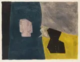 Composition bleue, jaune et grise by Serge Poliakoff, 1958, Lithograph in colours, sold Apr 2009