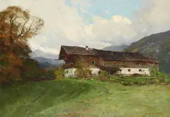 Berghof by Edward Harrison Compton, 1919, Oil on canvas, sold Apr 2009