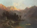 Karl Millner, Der Königssee mit Sankt Bartholomä, Oil on canvas