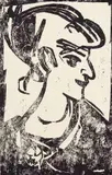Christian Rohlfs, Junge Frau, 1912, Woodcut