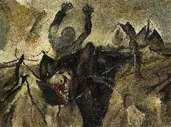Nacht-Angriff by Curt Ehrhardt, 1932, Oil on canvas, sold Apr 2009
