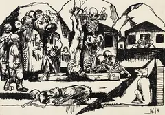 Petri Kreuzigung by Wilhelm Morgner, 1914, Pen and India ink drawing, sold Apr 2009