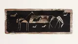 Pferde auf der Weide (Fünf, eigentlich sieben Pferde) by Ewald Mataré, 1935, Woodcut in colours, sold Apr 2009