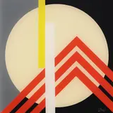 Walter Dexel, Helle Scheibe mit 3 roten Haken im Quadrat, 1972, Silkscreen in colours