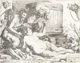 Jusepe de Ribera gen. Lo Spagnoletto, Der trunkene Silenus, 1628, Etching