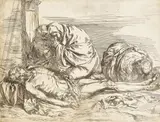 Jusepe de Ribera gen. Lo Spagnoletto, Zugeschrieben - Die Beweinung Christi, 1620, Etching