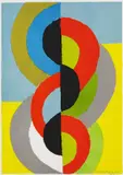 Demi Cercles sur Bleue et Jaune by Sonia Delaunay, 1962, Lithograph in colours, sold Apr 2009