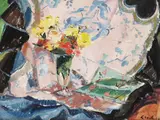 Ludwig Bock, Stillleben mit Blumenstrauß, 1923, Oil