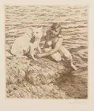 Anders Zorn, Sappo, 1917, Etching
