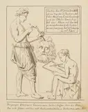 Johann Gottfried Schadow, Der Bildhauer (Phidias), 1836, Pen and India ink drawing
