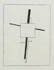 Suprematistisches Kreuz by Kasimir Malevich, 1920, Woodcut, sold Apr 2009