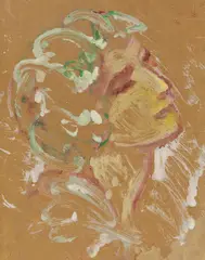 Frauenkopf, nach rechts gewandt by Hans Christiansen, 1930, Gouache, sold Apr 2009