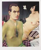Christian Schad, Selbstbildnis 1927, 1927, Silkscreen in colours