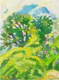 Rose Sommer-Leypold, Frühlingswiese, 1990, Oil