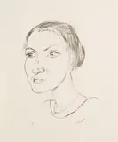 Max Beckmann, Frau mit Halskette (Frau Parcus), 1921, Lithograph
