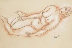 Weiblicher Akt by Jakob Wilhelm Fehrle, 1930, Pencil, sold Apr 2009