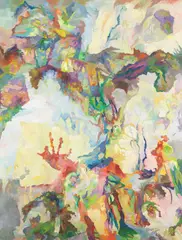 Bernard Schultze, Tag der Ziegen und anderer Tiere, 1991, Oil on canvas