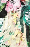 Jonathan Meese, Im Kimono "Lady Schnurrkuss de Hot", 2002, Mixed media
