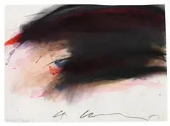 Dunkle Alm by Arnulf Rainer, 1967, Watercolour, sold Dec 2008