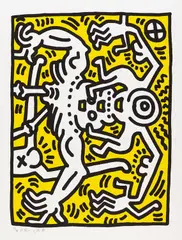 Ohne Titel by Keith Haring, 1986, Lithograph in colours, sold Dec 2008