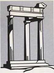 Temple by Roy Lichtenstein, 1964, Offset lithograph in colours, sold Dec 2008