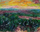 Emil Nolde, Landschaft, 1909, Oil on burlap