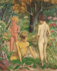 Kinder by Erich Heckel, 1925, Oil on burlap, sold Dec 2008