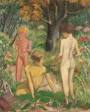 Erich Heckel, Kinder, 1925, Oil on burlap