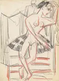 Tanzende im Rock by Ernst Ludwig Kirchner, 1920, Coloured chalk, sold Dec 2008