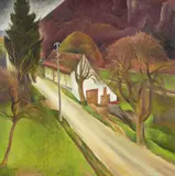 Albert Birkle, Dorfstraße, 1927, Oil