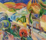 Louis Seel, Straße in Sevilla, 1924, Oil on canvas