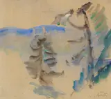 Lovis Corinth, Blick von Urfeld auf den Walchensee, 1920, Watercolour