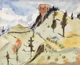 Gebirgslandschaft by Erich Heckel, 1921, Watercolour, sold Dec 2008