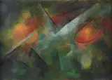 Georg Muche, Komposition, 1916, Oil