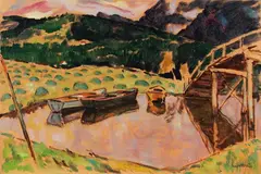Hans Völcker, Brücke bei Murnau, 1912, Oil on canvas