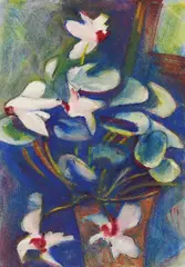 Alpenveilchen by Fritz Stuckenberg, 1920, Watercolour, sold Dec 2008