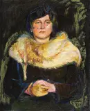 Rose Sommer-Leypold, Frauenporträt, 1920, Oil on canvas