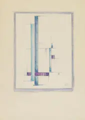 Otto Müller-Eibenstock, Abstrakte Komposition, 1920, Coloured crayon drawing