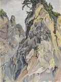 Hans Brasch, Felsenlandschaft I, 1914, Oil on canvas