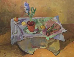 Hans Meyboden, Stillleben mit Hyazinthe, 1934, Oil on canvas