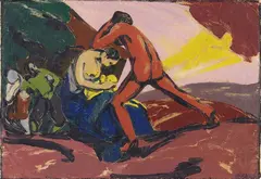 Figurengruppe (Biblische Szene) by Moritz Melzer, 1920, Monotype, sold Dec 2008